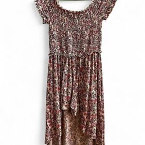 Art Class Girl's Floral hi low skort -size XL 14/16 flutter sleeve